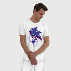 Пижама хлопковая мужская Sonic Exe Sketch, цвет: белый — фото 2