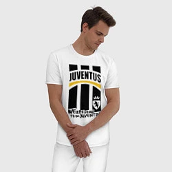 Пижама хлопковая мужская Juventus Ювентус, цвет: белый — фото 2