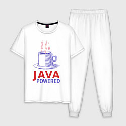 Пижама хлопковая мужская JAWA POWERED, цвет: белый