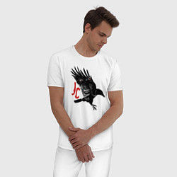 Пижама хлопковая мужская Raven JC, цвет: белый — фото 2