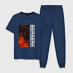 Пижама хлопковая мужская Броня Берсерка арт, цвет: тёмно-синий