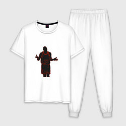 Пижама хлопковая мужская Jordan Style, цвет: белый