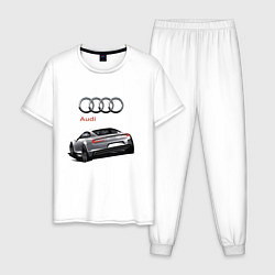 Пижама хлопковая мужская Audi Prestige Concept, цвет: белый