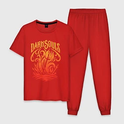 Пижама хлопковая мужская Одухотворенное Пламя, цвет: красный