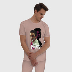 Пижама хлопковая мужская Brad Club, цвет: пыльно-розовый — фото 2