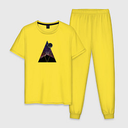 Пижама хлопковая мужская Горные Перевалы, цвет: желтый