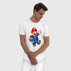 Пижама хлопковая мужская Super Mario Hero!, цвет: белый — фото 2