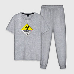 Пижама хлопковая мужская Радиоактивно, цвет: меланж