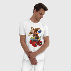 Пижама хлопковая мужская Donkey Kong Super Mario Nintendo, цвет: белый — фото 2