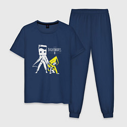 Пижама хлопковая мужская Эмблема Little Nightmares 2, цвет: тёмно-синий