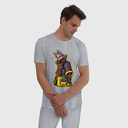 Пижама хлопковая мужская Fortnite Молнии, цвет: меланж — фото 2