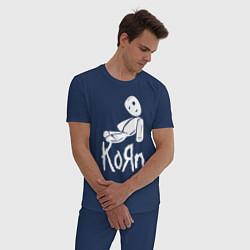 Пижама хлопковая мужская Korn КоРн, цвет: тёмно-синий — фото 2