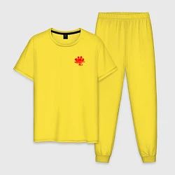 Пижама хлопковая мужская Noize mc - кармашек, цвет: желтый