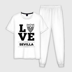 Пижама хлопковая мужская Sevilla Love Классика, цвет: белый