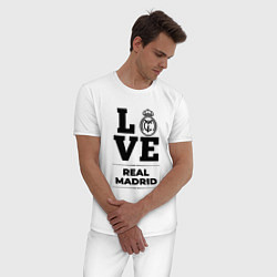 Пижама хлопковая мужская Real Madrid Love Классика, цвет: белый — фото 2