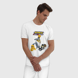 Пижама хлопковая мужская Albatross Sonic Free Riders Video game, цвет: белый — фото 2
