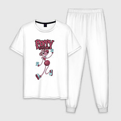 Пижама хлопковая мужская Poppy Playtime Mommy Long Legs, цвет: белый