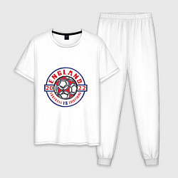 Пижама хлопковая мужская England 2022, цвет: белый