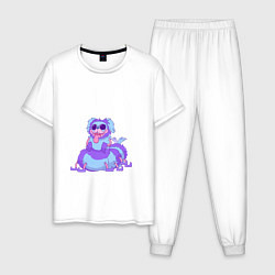 Пижама хлопковая мужская PJ Pug-a-PillarPoppyPlaytime2, цвет: белый