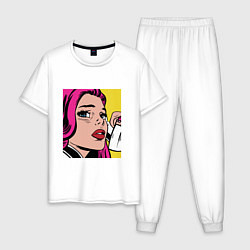 Мужская пижама Девушка в стиле ПОП Арт Girl Pop Art