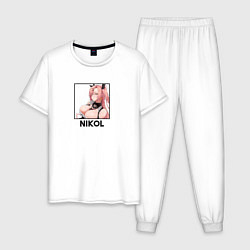 Пижама хлопковая мужская Hot Nikol Zenless Zone Zero, цвет: белый