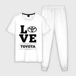 Пижама хлопковая мужская Toyota Love Classic, цвет: белый