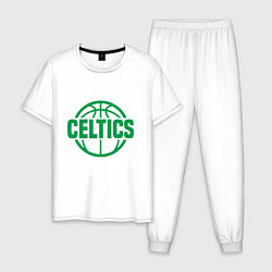 Пижама хлопковая мужская Celtics Baller, цвет: белый