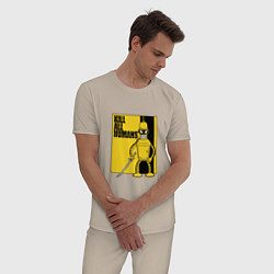 Пижама хлопковая мужская Bender - Kill Bill, цвет: миндальный — фото 2