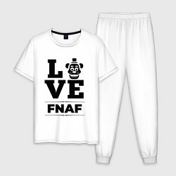 Пижама хлопковая мужская FNAF Love Classic, цвет: белый