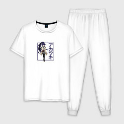 Пижама хлопковая мужская Смущённая Акацуки Log Horizon, цвет: белый
