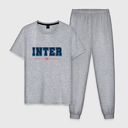 Пижама хлопковая мужская Inter FC Classic, цвет: меланж