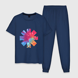Пижама хлопковая мужская RHCP Color, цвет: тёмно-синий