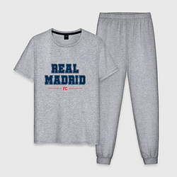 Пижама хлопковая мужская Real Madrid FC Classic, цвет: меланж