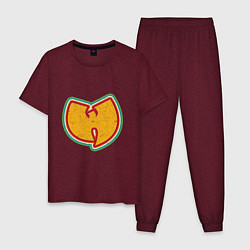 Пижама хлопковая мужская Wu-Tang Colors, цвет: меланж-бордовый