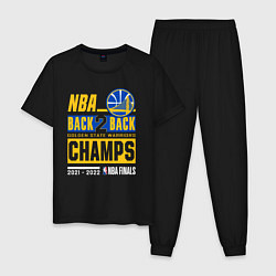 Пижама хлопковая мужская GOLDEN STATE WARRIORS NBA CHAMPION, цвет: черный