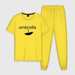 Пижама хлопковая мужская Академия Амбрелла лого, цвет: желтый