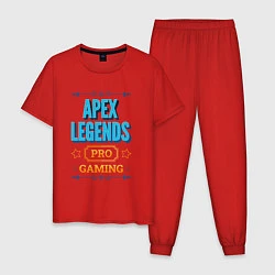 Пижама хлопковая мужская Игра Apex Legends pro gaming, цвет: красный