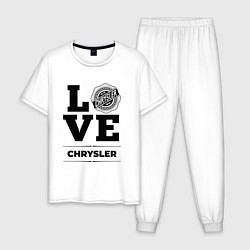 Пижама хлопковая мужская Chrysler Love Classic, цвет: белый