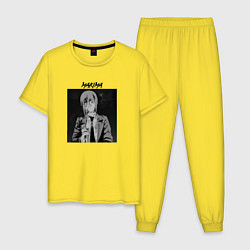 Пижама хлопковая мужская Уставшая Макима, цвет: желтый
