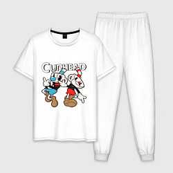 Пижама хлопковая мужская Cuphead - Mugman, цвет: белый