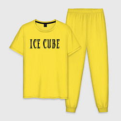 Пижама хлопковая мужская Ice Cube - logo, цвет: желтый