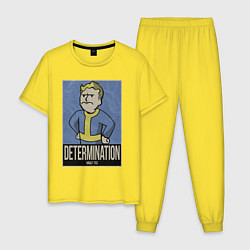 Пижама хлопковая мужская Fallout vault - tec boy, цвет: желтый