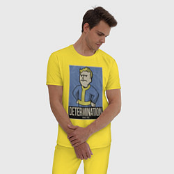 Пижама хлопковая мужская Fallout vault - tec boy, цвет: желтый — фото 2
