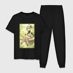 Пижама хлопковая мужская Кусанали, цвет: черный