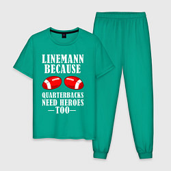 Мужская пижама Лайнмен потому что квотербекам тоже нужны герои
