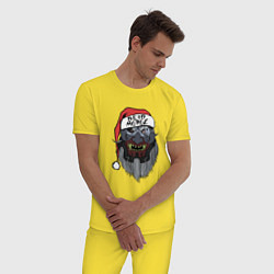 Пижама хлопковая мужская Dead Moroz, цвет: желтый — фото 2