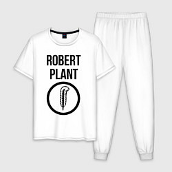Пижама хлопковая мужская Robert Plant - Led Zeppelin - legend, цвет: белый
