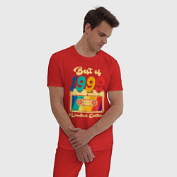 Пижама хлопковая мужская Лучшее с 1999 аудиокассета, цвет: красный — фото 2