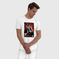 Пижама хлопковая мужская Punk Ramones, цвет: белый — фото 2