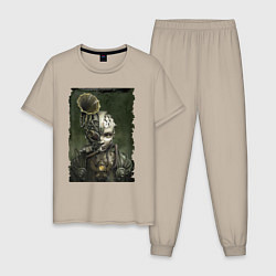 Мужская пижама Девушка в механистическом костюме